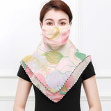 Temperament neck breathable mask new spring and summer anti-UV chiffon thin veil sunscreen multi-function large mask scarf