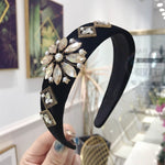 Crystal Hair Bands For Women Lady Luxury Shiny Padded Diamond Headband Hair Hoop Fashion Hair Accessories