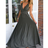 Women Multiway way wrap long maxi dress