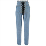 High Waits Bandage Sexy Women Jeans