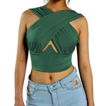 Criss Cross Tank Tops Sexy Sleeveless