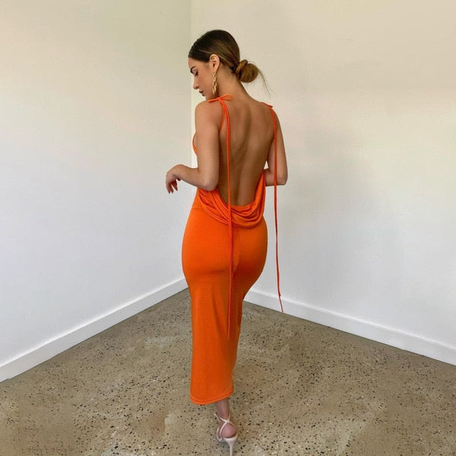 Backless Draped Maxi Dresses – Souad15 Boutiques