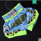 2021 Wholesale Embroidered Letter Contrast Color Splice Sports Women Muay Thai Shorts Custom Boxing Shorts Wholesale