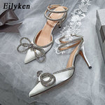 Women Crystal Satin Shoes