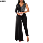 2 in 1 Sequins Jumpsuit Dresses For Women