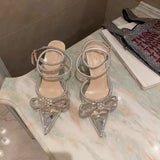 Women Crystal Satin Shoes