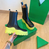 Thick Bottom Boots with Jelly Colors