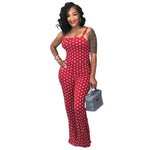 Plus Size Polka Dot Women Jumpsuit