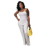 Plus Size Polka Dot Women Jumpsuit