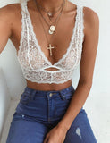 Bralette Crop top Women Lace Cami Bra Tops Lingerie