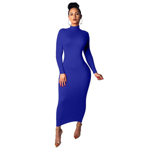 High Neck Long Sleeve Maxi Bodycon Dress Pencil Red Black Souad15 Boutiques High Neck Long Sleeve Maxi Bodycon Dress Pencil Red Black Souad15 Boutiques