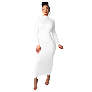 High Neck Long Sleeve Maxi Bodycon Dress Pencil Red Black Souad15 Boutiques High Neck Long Sleeve Maxi Bodycon Dress Pencil Red Black Souad15 Boutiques