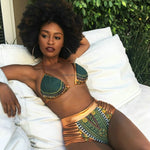 New Sexy flirtatious Swimwear Women African Mayo Bikini Set Bathing Suit